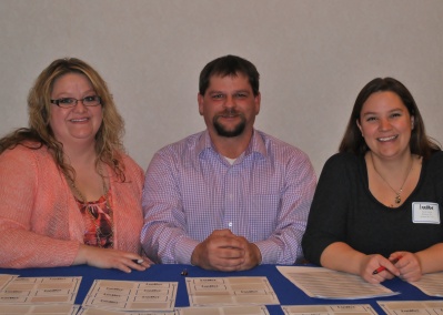 Lisa Broomfield with Noble Energy Inc, Steven Broomfield with Paluxy Land Services, and Sarah Hacker of Abstract WV LLC.